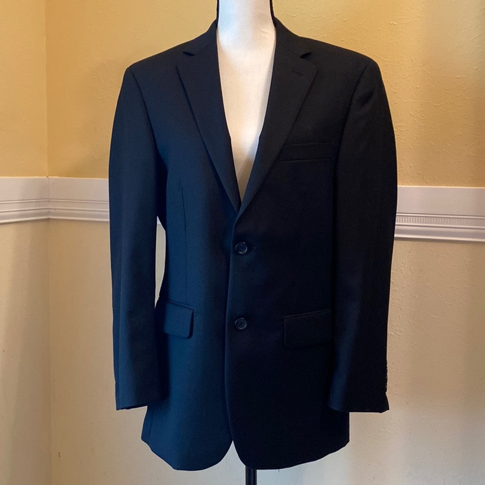 Pronto Uomo Platinum Men’s Black Jacket; Size 37 Regular